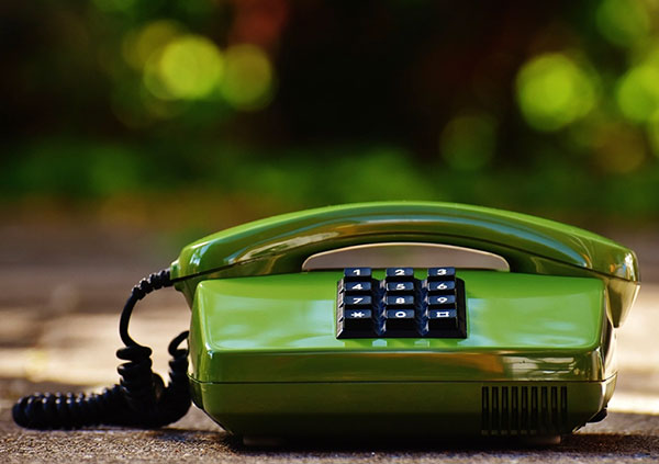 Vintage landline telephone